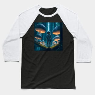 Astronaut on a mushroom planet Baseball T-Shirt